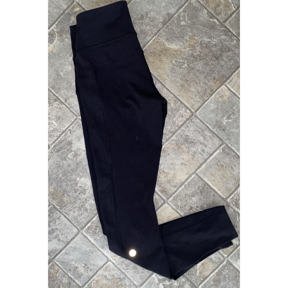 Lululemon Size 4 Full Length 25" Leggings  Black Zippered Ankle - Picture 1 of 11